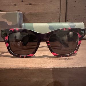 Valentino 53 mm Camouflage Pink Sunglasses